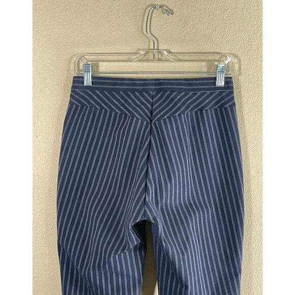 RAG & BONE Simone Pinstripe Back Yoke Skinny Pants Navy - Picture 11 of 13